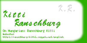 kitti ranschburg business card